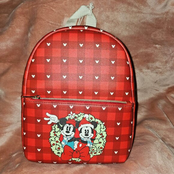Funko Disney Mickey & Minnie Mouse Christmas Wreath D100 Mini Backpack NWT main image 9